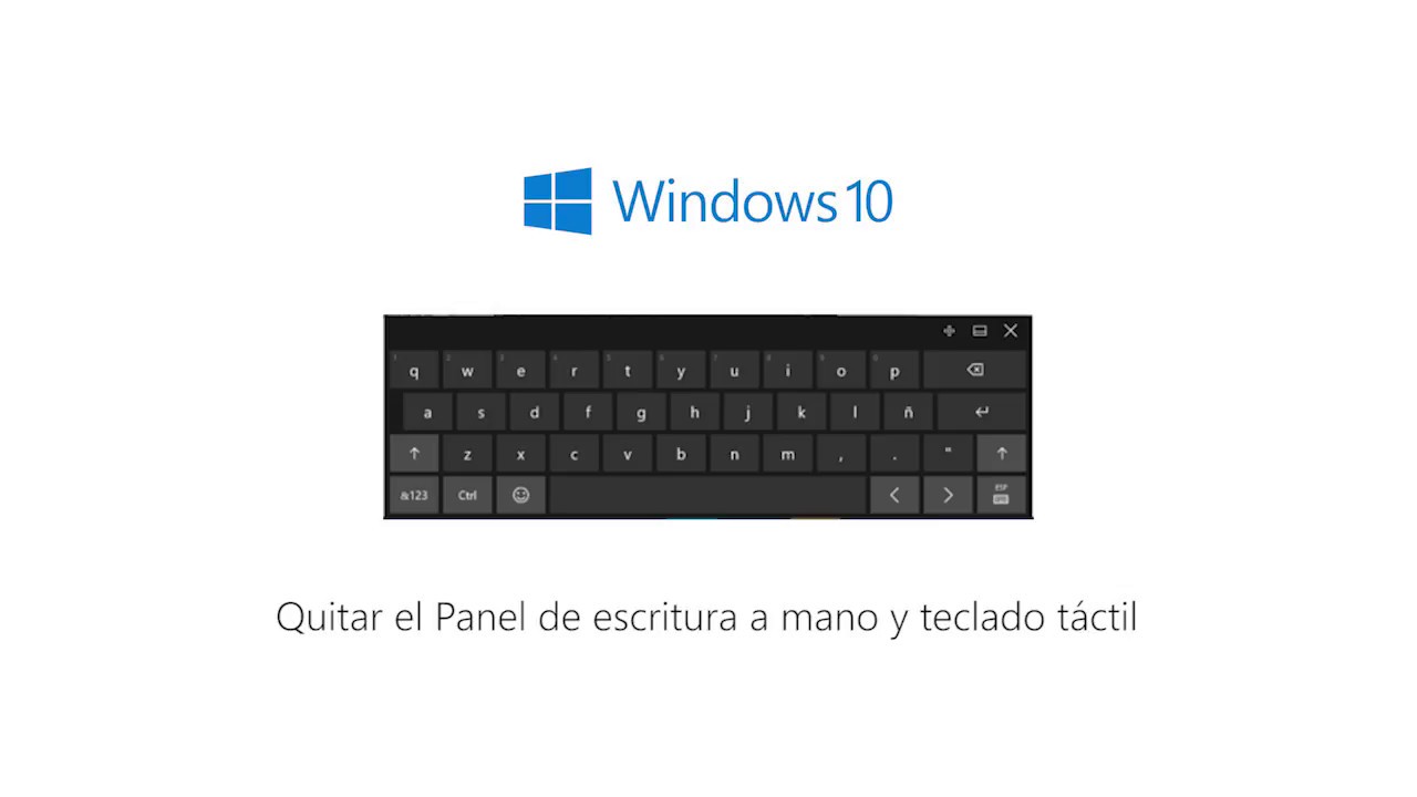 Cómo desactivar el teclado táctil en Windows 10