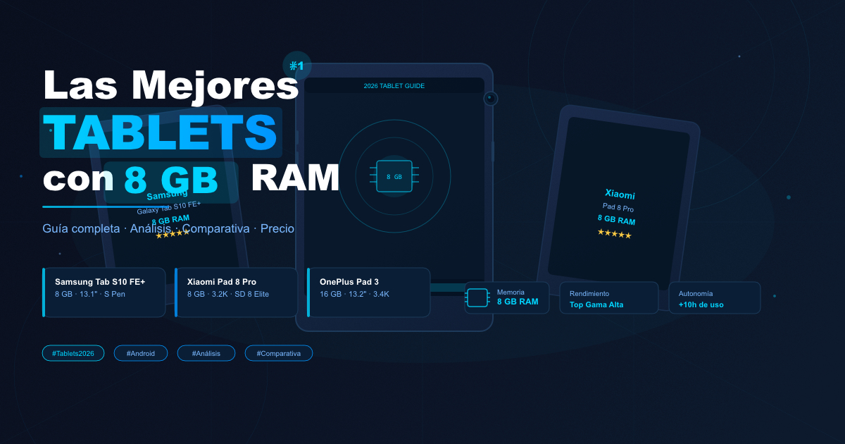 Las Mejores Tablets con 8 GB de RAM en 2026